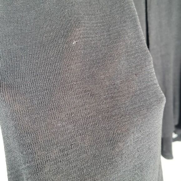 Eileen Fisher Size XL Organic Linen Nylon Open Front Cardigan Long Line Gray - Picture 7 of 12